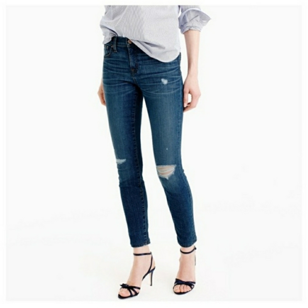 J Crew Distressed Toothpick Jeans in Pamona sz 26